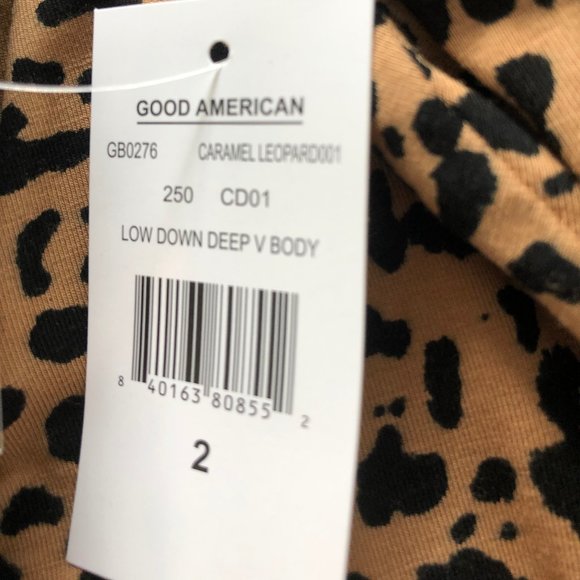 Leopard print Deep V Thong Bodysuit - Picture 4 of 4